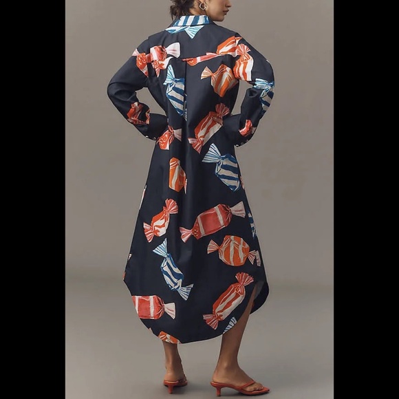 Anthropologie The Soren Long-Sleeve Shirt Dress by Maeve - Picture 2 of 16